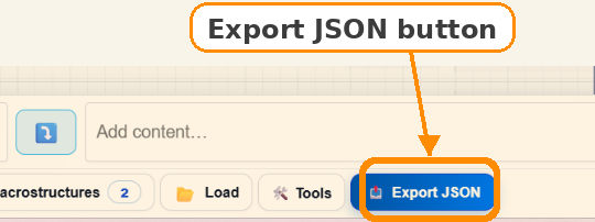 Export JSON button in the Annotation module