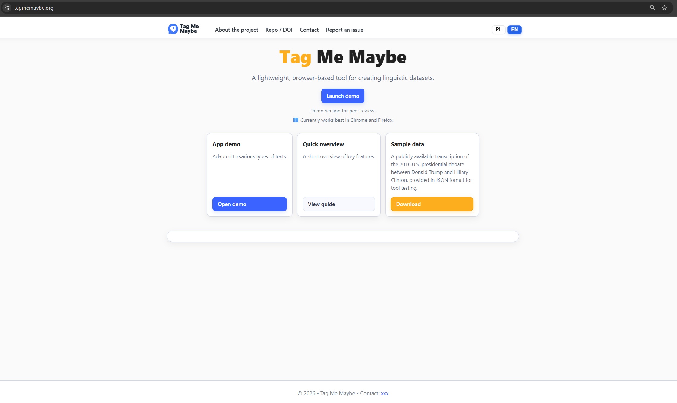 Landing page